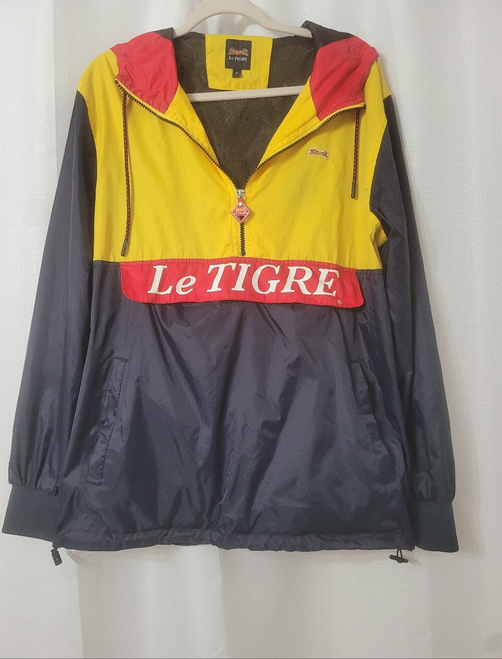 Vintage/Retro Le Tigre Colorblock Hooded Anorak Windbreaker Jacket Men’s M